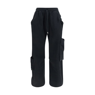 Black Cotton Athletic Pants
