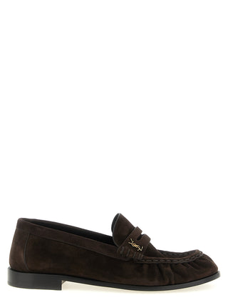 Brown Calfskin Slip-On Loafers