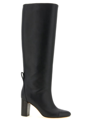 Black Calfskin Over The Knee