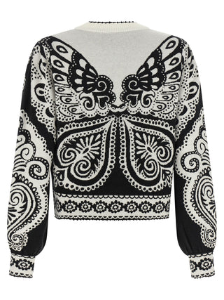 Bicolor Polyester Cardigan