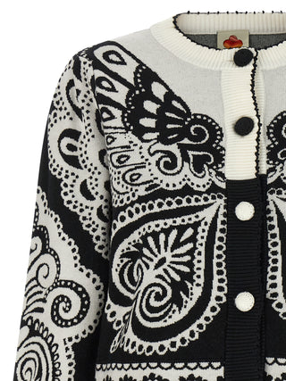 Bicolor Polyester Cardigan
