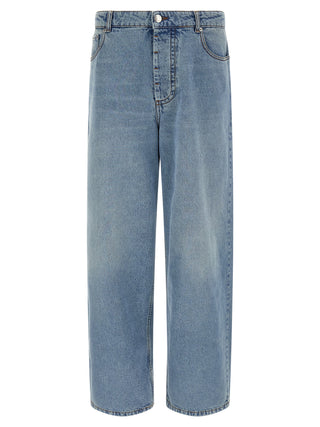 Blue Cotton Relaxed Fit Jeans