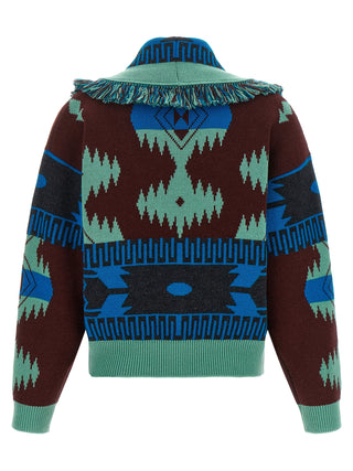 Blue Virgin Wool Cardigan