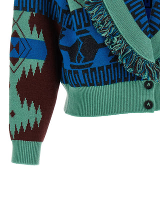 Blue Virgin Wool Cardigan