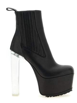 Black Calfskin Ankle Boots