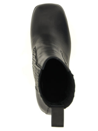 Black Calfskin Ankle Boots
