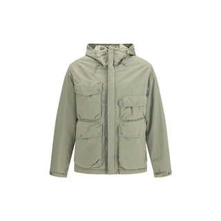 Gray Polyamide Full-Length Jacket