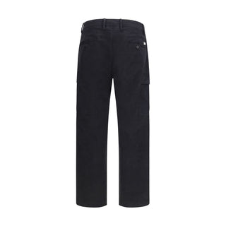 Black Cotton Cargo Pants