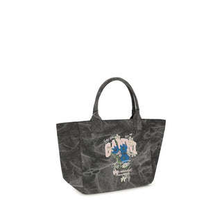 Gray Recycled Cotton Shoulder Bag