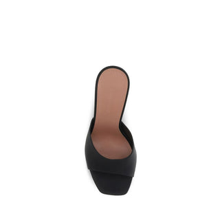 Black Calf Leather Bos Taurus Platform Sandals