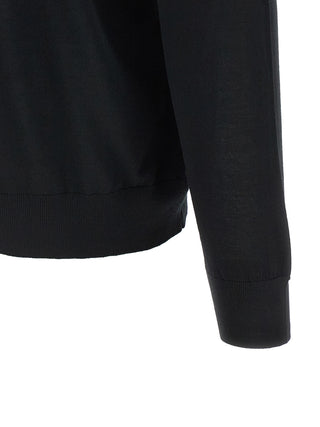 Black Wool Cardigan