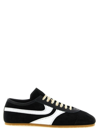 Bicolor Calfskin Athletic Sneakers
