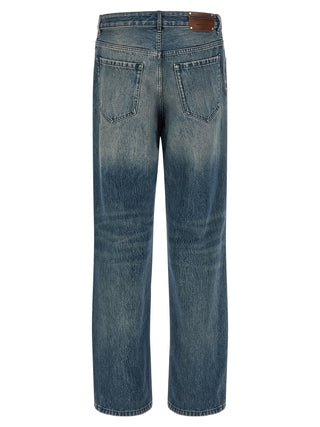 Blue Cotton Relaxed Fit Jeans