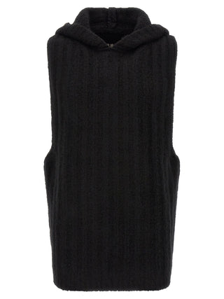 Black Cashmere Sleeveles Sweater