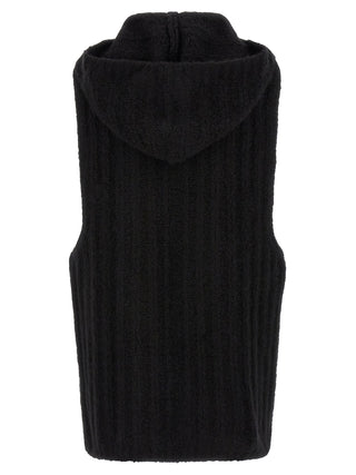 Black Cashmere Sleeveles Sweater