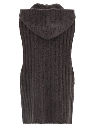 Gray Cashmere Sleeveles Sweater