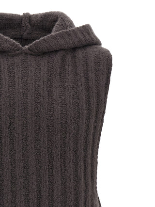 Gray Cashmere Sleeveles Sweater