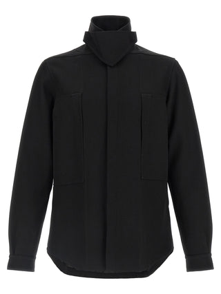 Black Cotton Full-Length Jacket