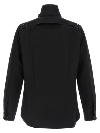 Black Cotton Full-Length Jacket