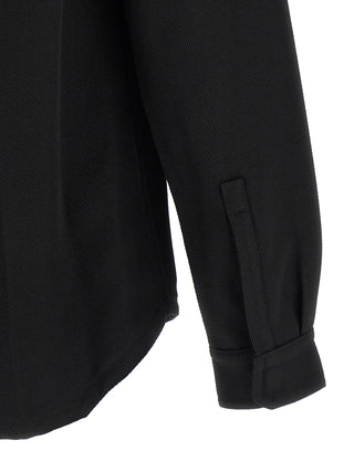 Black Cotton Full-Length Jacket