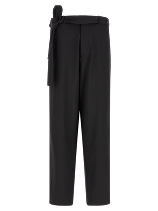 Black Virgin Wool Dress Pants