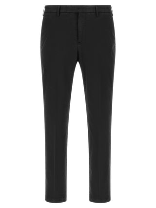 Black Cotton Casual Pants