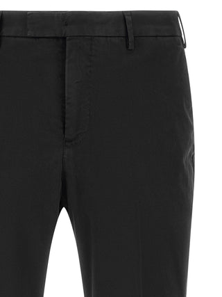 Black Cotton Casual Pants