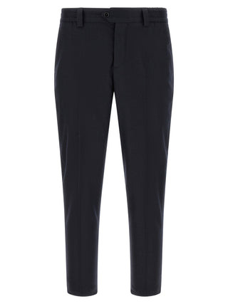 Black Virgin Wool Casual Pants