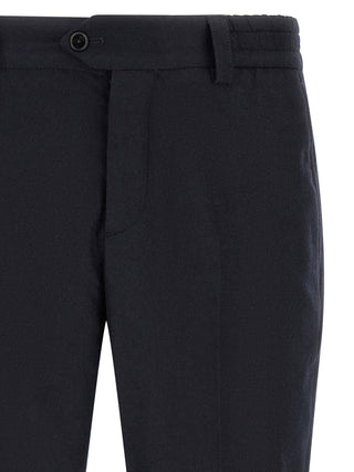 Black Virgin Wool Casual Pants
