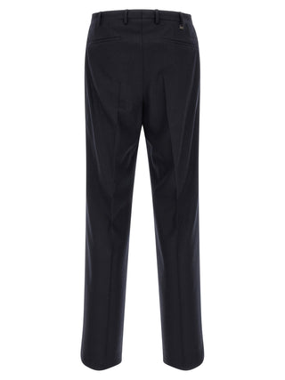 Black Virgin Wool Casual Pants