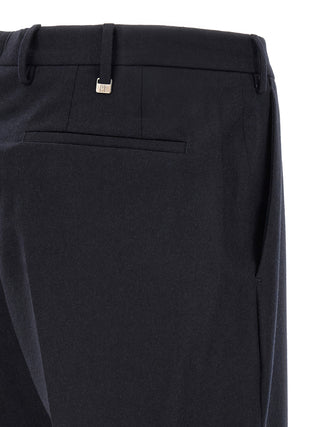 Black Virgin Wool Casual Pants