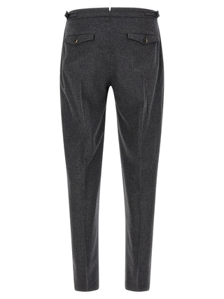Gray Virgin Wool Dress Pants