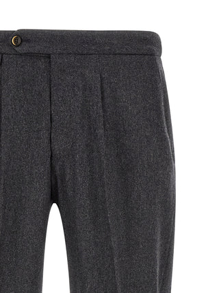 Gray Virgin Wool Dress Pants