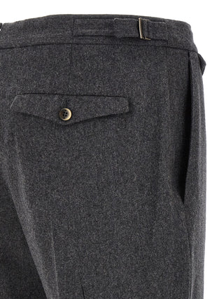Gray Virgin Wool Dress Pants