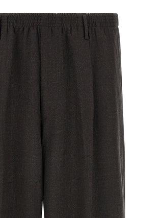 Brown Virgin Wool Dress Pants