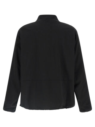 Black Virgin Wool Full-Length Jacket