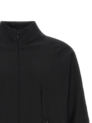Black Virgin Wool Full-Length Jacket