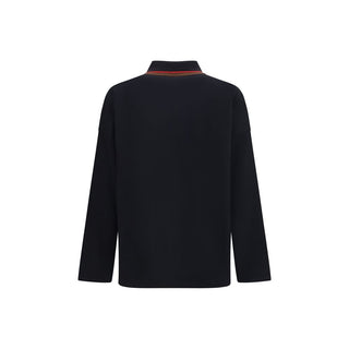 Black Cotton Polo Shirt