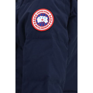 Blue Polyester Full-Length Jacket