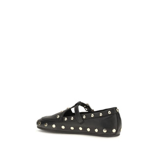 Black Recycled Polyester Ballet Flats