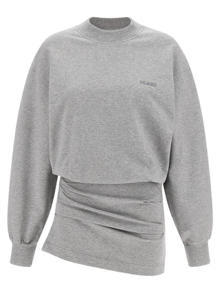 Gray Cotton Short Dress