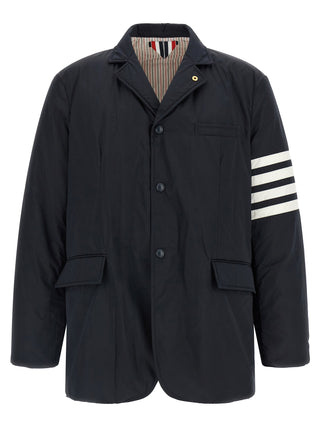 Blue Polyester Biker Jacket
