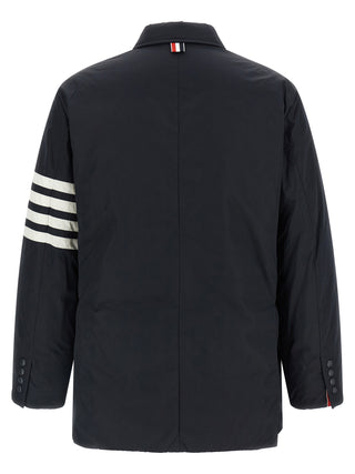 Blue Polyester Biker Jacket