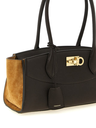 Brown Calfskin Shoulder Bag
