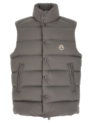 Gray Polyamide Sleeveless Jacket
