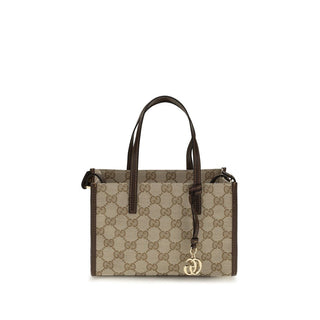 Beige Cotton Shoulder Bag