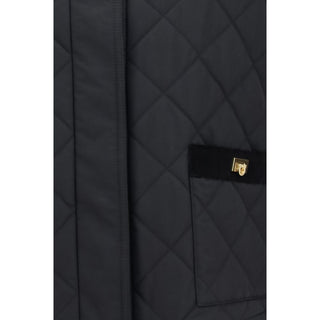 Black Cotton Full-Length Jacket