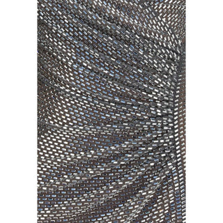 Silver Polyester Cocktail Dress