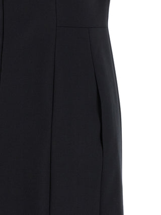 Blue Virgin Wool Midi Dress