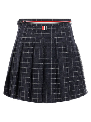 Blue Wool Long Skirt